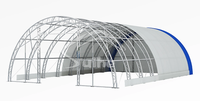 Abri de stockage pour voiture en acier imperméable à double structure en treillis