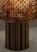 Lampe de table moderne en métal circulaire, luminaire décoratif unique pour hôtel, maison, salon