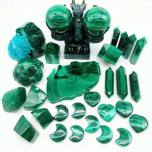 Wholesale High Quality Malachite Sphere Points Natural Minerals Unique Crafts For Gifts