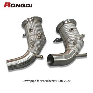 Collecteur d'échappement en acier inoxydable 304 haute performance pour <span class=keywords><strong>Porsche</strong></span> 992 3.0L 2020 avec bouclier thermique - Product Image 6