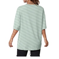 T-shirts décontractés d'été pour femmes, grande taille, respirants, col rond, manches courtes, en coton/polyester, séchage rapide, broderie logo, vente en gros