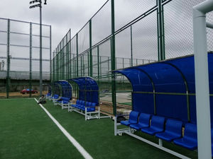 Venta caliente 4 Asientos 6 Asientos Banco <span class=keywords><strong>de</strong></span> fútbol/Asientos Jugadores <span class=keywords><strong>de</strong></span> fútbol portátiles Dugout Fútbol al aire libre Bleacher Banco <span class=keywords><strong>de</strong></span> fútbol - Product Image 4