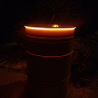Nouvel Arrivage Bar Haut de Gamme Discothèque Cocktail Bistro Lounge Hauteur Ronde Acier Inoxydable Verre Trempé Effet Abyssal Table Led