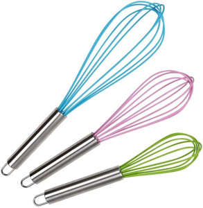 <span class=keywords><strong>Fouet</strong></span> en silicone avec poignée en acier inoxydable, outil de <span class=keywords><strong>cuisine</strong></span>, batteur à oeufs robuste pour la cuisson, le mélange, le battage et l'agitation Sma - Product Image 3