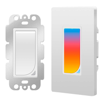 Interrupteur mural intelligent mural, wi-fi, américain, avec Mini veilleuse, pour luminaire de scène