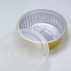 Wholesale Disposable Gold Color Lunch Box with Recycled Aluminum <b>Foil</b> and PP Plastic Lid Takeaway <b>Foil</b> <b>Containers</b> - Product Image 4