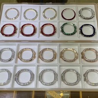 Lunette de montre en acier inoxydable sertie de diamants, faite à la main, compatible avec les Rolex Dayjust 40 mm, personnalisation possible en or 18 carats