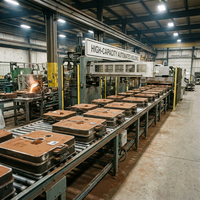 Fer nodulaire SG GGG70 et fonte ductile GLS de qualité professionnelle OEM, conformes aux normes EN, pour machines automobiles, certifiées ISO9001, marque LF