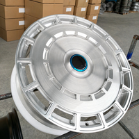 Jantes Viaol forgées sur mesure à capot flottant intégral 22 24 pouces 5x112 5x114.3 5x120 finition argent brossé compatibles avec Classe S Série 7 A8