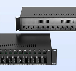 Le châssis 2U de bâti de support de convertisseur de médias de fibre 14 met en communication 19 pouces avec la source d'énergie <span class=keywords><strong>2</strong></span> - Product Image 3