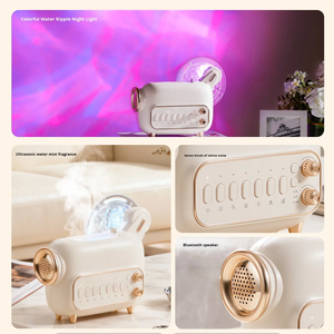 Difusor de Aromas con Luz Blanca, Lámpara de Proyección de Ondas de Agua Aurora, Humidificador de Aceites Esenciales con <span class=keywords><strong>Control</strong></span> por Aplicación para el Hogar y el Dormitorio - Product Image 4