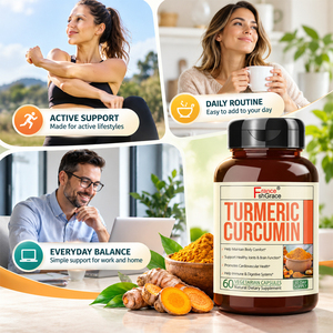 Suplemento de Cúrcuma y Curcumina GMP Shecome de Alta Absorción para el Soporte de las Articulaciones y Antioxidante, Suplemento Herbal de Cúrcuma y Curcumina - Product Image 4