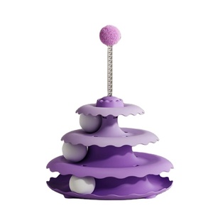 Giocattolo Interattivo per Gatti a Tre Palle e Tre Livelli, Girevole, Anti-Noia, con Bastoncino Divertente, Bestseller Transfrontaliero - Product Image 3