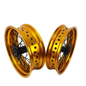 Juego de ruedas Supermoto Exce de fabricación profesional compatible con <span class=keywords><strong>KTM</strong></span> 17*3,0 17*5,0 pulgadas 7116 aleación de aluminio Logotipo de Color personalizado - Product Image 3