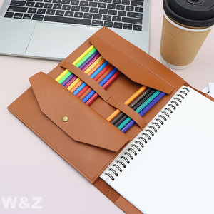 Funda de Cuero Sintético para Cuaderno, Portátil, A5, para Dibujo, Bocetos, Pinceles, Bolígrafos, con Cubierta de Privacidad - Product Image 3