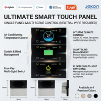 Boîtier de montage standard 86 Zigbee, panneau tactile intelligent 8 touches, fil neutre, remplacement facile, interrupteur pour rideau lumineux et climatiseur