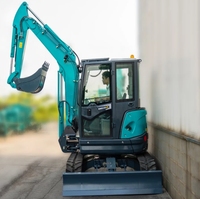 Excavatrice compacte sur chenilles de 3,85 tonnes SWE35UF avec cabine fermée ROPS/FOPS pour la rénovation des terres agricoles et les projets de pose de canalisations d'eau