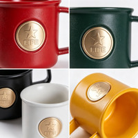 Tasse en céramique en grès style rétro européen Douze Constellations, logo personnalisé, couleur unie, cadeaux d'affaires en porcelaine