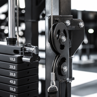 Machine Smith tout-en-un, appareil d'entraînement fonctionnel, cage à squats, crossover de câbles, presse à jambes, multi-stations, usage commercial, équipement de fitness pour salle de sport