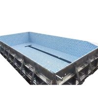 Piscine rectangulaire modulaire portable, directement de l'usine, structure en acier inoxydable, design démontable, acier robuste, épaisseur 3 mm