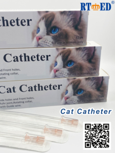 Catetere Sterile Monouso RTMED per Gatti/Cani, Catetere Urinario Felino Con/Senza Stiletto 3FR 4FR, Uso Veterinario, OEM Disponibile - Product Image 2