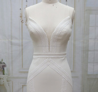 Robe de mariée sirène longue en crêpe, dos nu, simple et droite, avec appliques en dentelle, écologique, collection 2022, directement de l'usine
