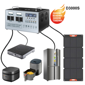 โรงงานผลิตโดยตรง เครื่องกำเนิดไฟฟ้าพกพา 3000W 6048WH/7560WH แบตเตอรี่ลิเธียมแบบสามองค์ประกอบ MPPT คลื่นไซน์บริสุทธิ์ พร้อมแผงโซลาร์เซลล์ - Product Image 1