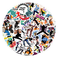 55 autocollants cool style hip-hop américain pour la danse de rue et le breakdance