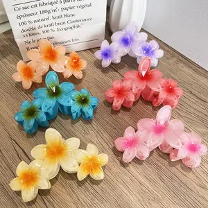 Qianjin Schlussverkauf europäischer und amerikanischer Stil Hawaii-Strandblumen-Haarclips Sommer Ei-Blume große Größe Damen-Haarklaue