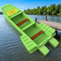 Bacs de flottation modulaires pliables en PE à trois places pour toit de voiture, conception renforcée et épaissie à haute stabilité pour applications solaires