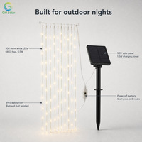 Guirlandes solaires pour fenêtre, chambre, balcon, fête, mariage, jardin, IP65, étanches, 8 modes d'éclairage, du crépuscule à l'aube