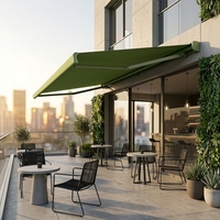 Auvent rétractable électrique de qualité commerciale pour patio de villa et balcon, avec protection contre le soleil et les légères intempéries