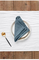 Plaid Stone Wash Pur Lin Lin Serviettes De Mariage Décorer Serviette De Table En Gros Français Rayure Multicolore Vert Sauge À La Main