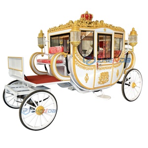 Nuevo Estilo de Carrozas de Caballos de Lujo, Vehículo Eléctrico Real, Carroza de Caballos para Bodas, Remolque de Caballos en Venta - Product Image 6