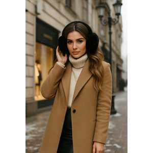 Audífonos Plegables de Felpa Beige Importados KLK01, Orejeras Premium - Product Image 3