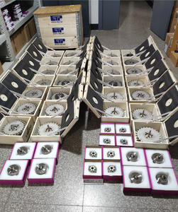 Hojas de corte de fresado PCD de diamante con revestimiento de sierra Circular <span class=keywords><strong>LEUCO</strong></span> personalizadas para máquina perfiladora de clic de suelo - Product Image 6