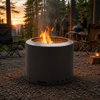 Vente en gros de foyer de camping multifonctionnel sans fumée avec nouvelles fonctionnalités, foyer noir moderne
