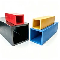 Tube carré en PRF (Plastique Renforcé de Fibre de Verre) pultrudé sur mesure en usine, profil carré en PRF, tube carré en fibre de verre, profil carré GRP ST01