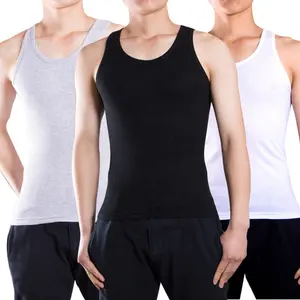 Hot Sale Herren weste Baumwolle Tanktops Sport atmungsaktive weiße Fitness studio gerippt Tank Top Männer