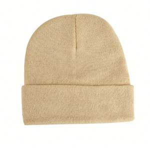 Bonnets d'hiver 100% Acrylique Jacquard Chapeau tricoté avec broderie Logo personnalisé Hommes Femmes Bonnet - Product Image 2