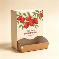 Boîte en papier biodégradable de qualité alimentaire pour jujubes, boîte d'emballage alimentaire à ouverture automatique, boîte à gâteaux et snacks, vente chaude