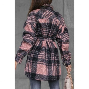Chaqueta con Estampado a Cuadros, Botones y Detalle de Bolsillo con Correa, Nueva Colección al por Mayor - Product Image 4