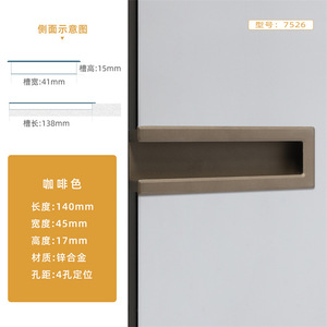 GQK Contemporary Iron/Aluminum Gold Color Furniture Handle <b>for</b> Kitchen Bedroom <b>Dresser</b> - Product Image 5