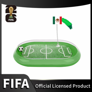 Jouet pour animaux de compagnie officiel de la Coupe du monde <span class=keywords><strong>FIFA</strong></span>, terrain de football interactif, grattoir en carton pour chat avec balle roulante pour frapper - Product Image 3