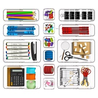 Boîte de rangement rétractable intégrée avec compartiments pour cosmétiques, rouges à lèvres, organisateur de bureau, séparateur de bureau/coiffeuse en plastique