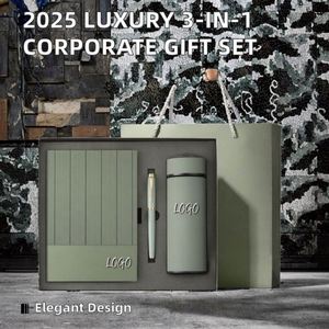 2025 Winner New Unique Corporate <b>Set</b> Stainless Steel Luxury 3-In-1 <b>Notebook</b> Pen Thermos Cup Father's Day Promotional Gift - Product Image 2