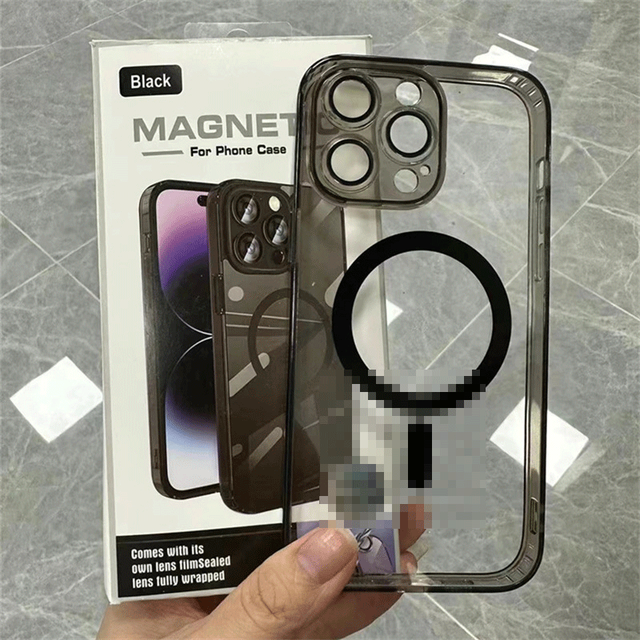 Newest Transparent Magnetic Case for iPhone 15 Pro Max Clear Magnet Phone Case for iPhone 15 Wireless Charging Phone case