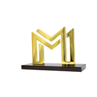 Trophée en métal de haute qualité conception d'usine entreprise célébration prix trophée commémoratif entreprise trophée personnalisé