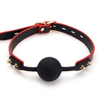 Balle de gag buccal en silicone souple SM pour couple, jouet sexuel respirant et mignon