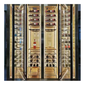 Cave à vin autoportante pour la maison, l'hôtel, le restaurant, le commerce, cave à vin en verre, réfrigérateur à vin avec éclairage LED - Product Image 5